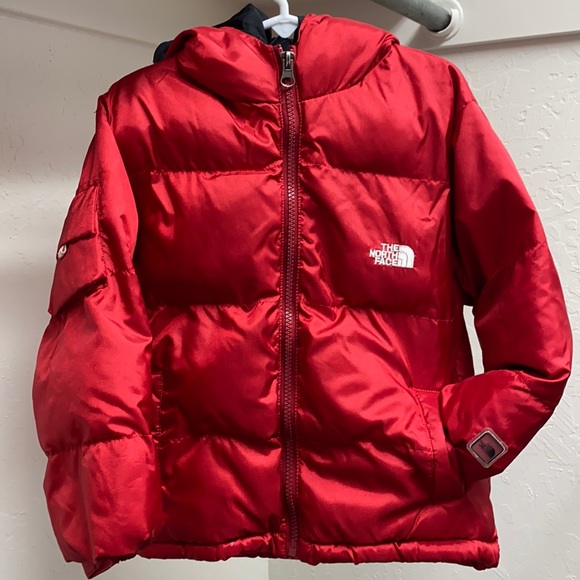 The North Face Other - THE NORTH FACE RED Puffer Hooded Jacket Size 2